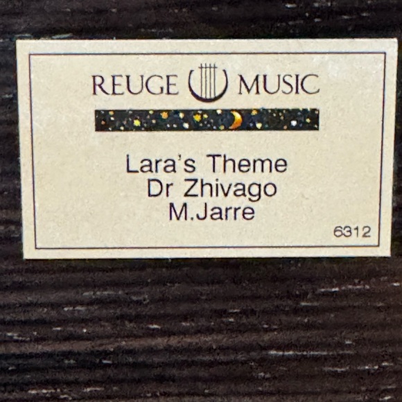 REUGE Wooden Heart Inlay Music Jewelry Box Maroon Velvet Lined,Italy - Picture 3 of 7